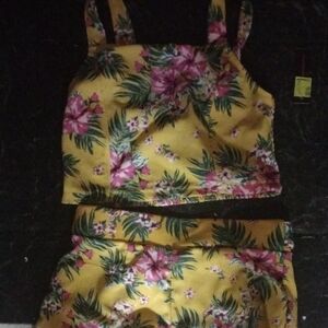 Floral Yellow Two-Piece Set